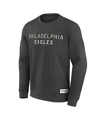 Fanatics Men's Charcoal Philadelphia Eagles Elements Future Ground Lettering Pullover Sweatshirt