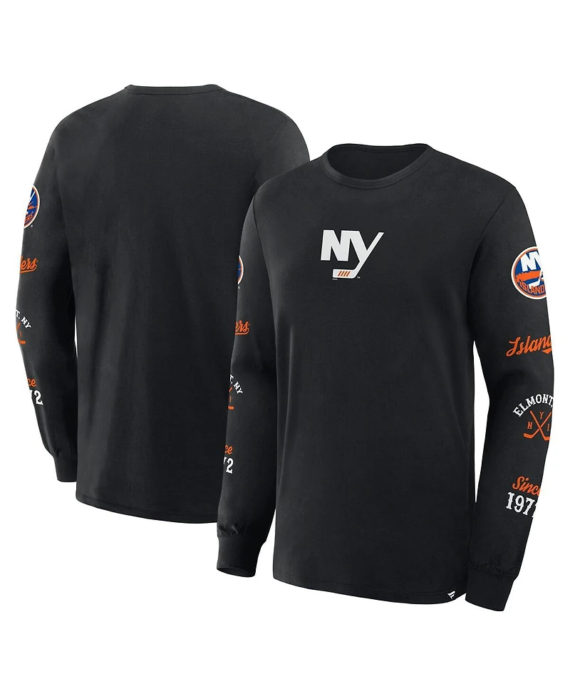 Fanatics Men's Black New York Islanders Boxed Legacy Long Sleeve T-Shirt