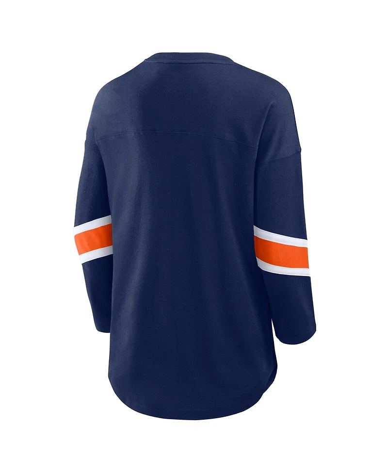 Fanatics Women's Navy Denver Broncos Redzone 3/4-Sleeve T-Shirt