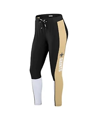 Wear by Erin Andrews Women's Black/Gold New Orleans Saints Color Block Leggings