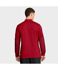 Nike Men's Red Atlanta Falcons Sideline Dri-fit Half-Zip Pullover Sweatshirt