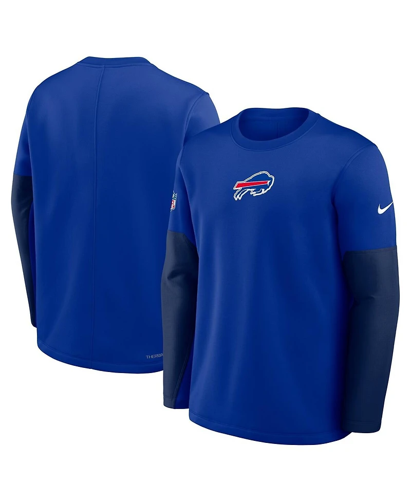 Nike Men's Royal Buffalo Bills Sideline Scripted to Win Performance Long Sleeve T-Shirt