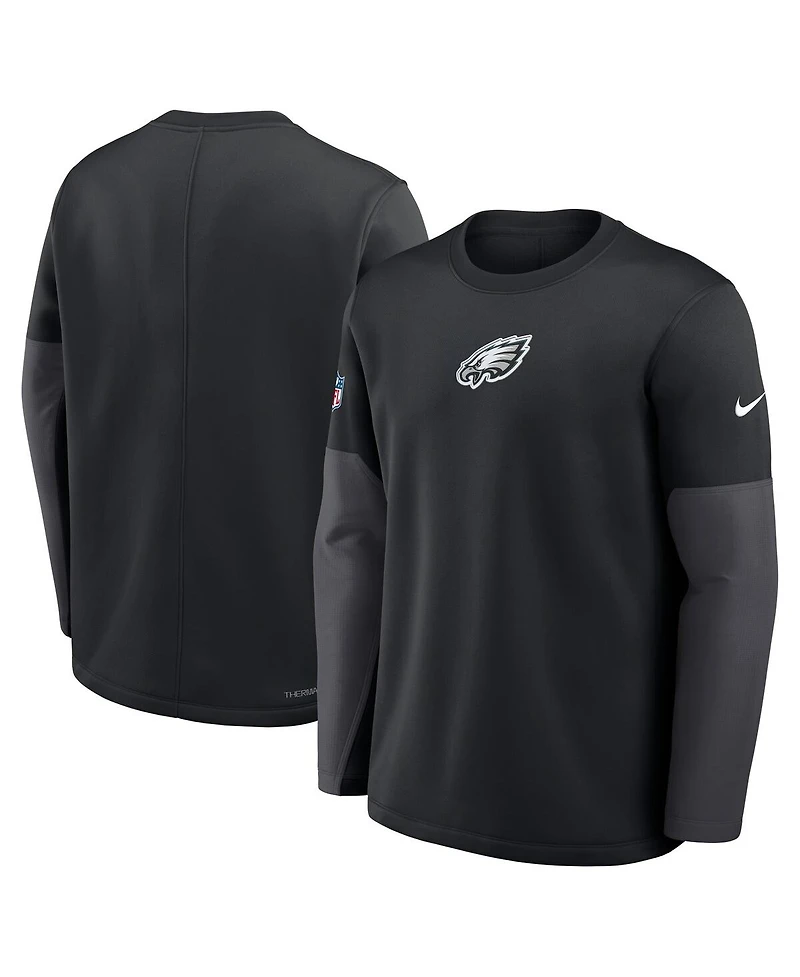 Nike Men's Black Philadelphia Eagles Sideline Scripted to Win Performance Long Sleeve T-Shirt