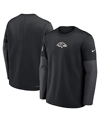 Nike Men's Black Baltimore Ravens Sideline Scripted to Win Performance Long Sleeve T-Shirt
