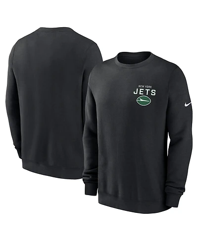 Nike Men's Black New York Jets Primetime Club Fleece Pullover Sweatshirt