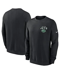 Nike Men's Black New York Jets Primetime Club Fleece Pullover Sweatshirt