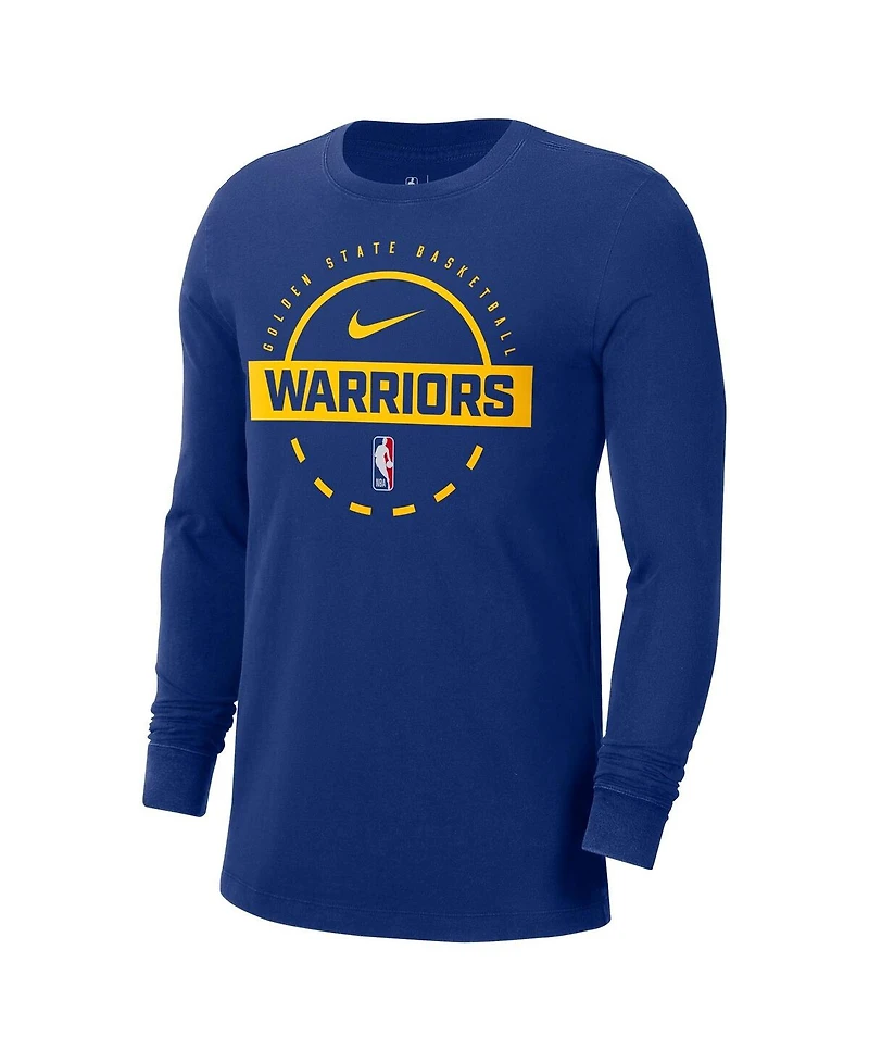 Nike Men's Royal Golden State Warriors Authentic Long Sleeve Practice T-Shirt