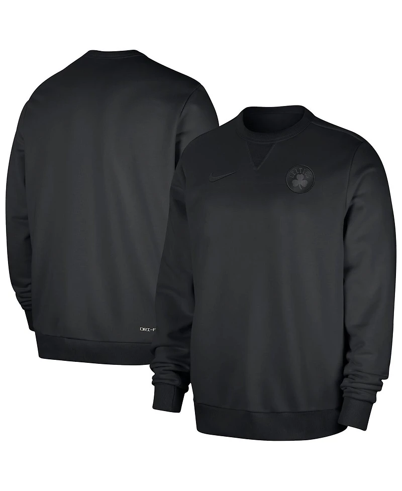 Nike Men's Black Boston Celtics Authentic Standard Issue Travel Performance Pullover Sweatshirt