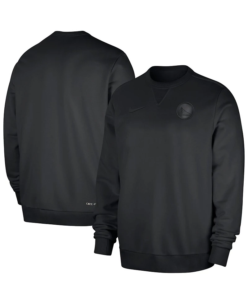 Nike Men's Black Golden State Warriors Authentic Standard Issue Travel Performance Pullover Sweatshirt