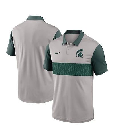 Nike Men's Gray/Green Michigan State Spartans Vapor Performance Polo Shirt