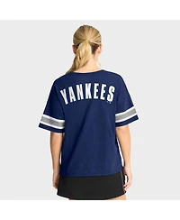 Fanatics Women's Navy New York Yankees Curl Route T-Shirt