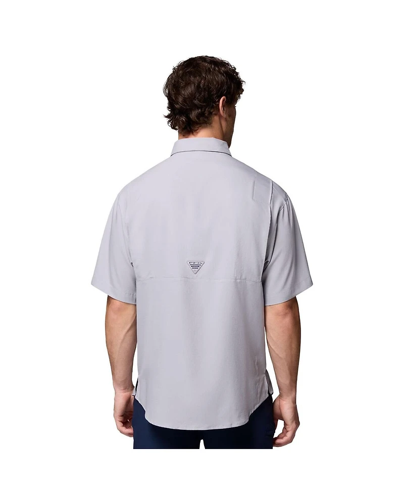 Columbia Men's Gray Lsu Tigers Tamiami Omni-Shade Button-Down Shirt