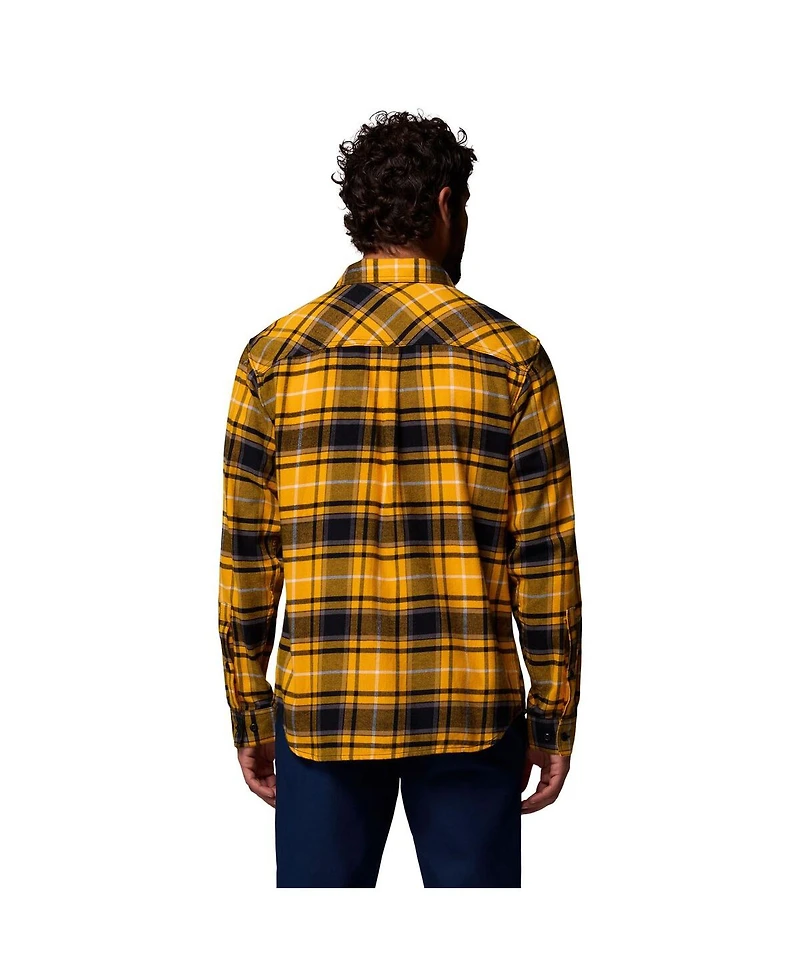 Columbia Men's Gold Iowa Hawkeyes Flare Gun Omni-Wick Flannel Long Sleeve Button-Up Shirt