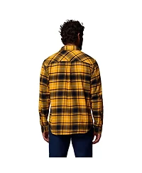 Columbia Men's Gold Iowa Hawkeyes Flare Gun Omni-Wick Flannel Long Sleeve Button-Up Shirt