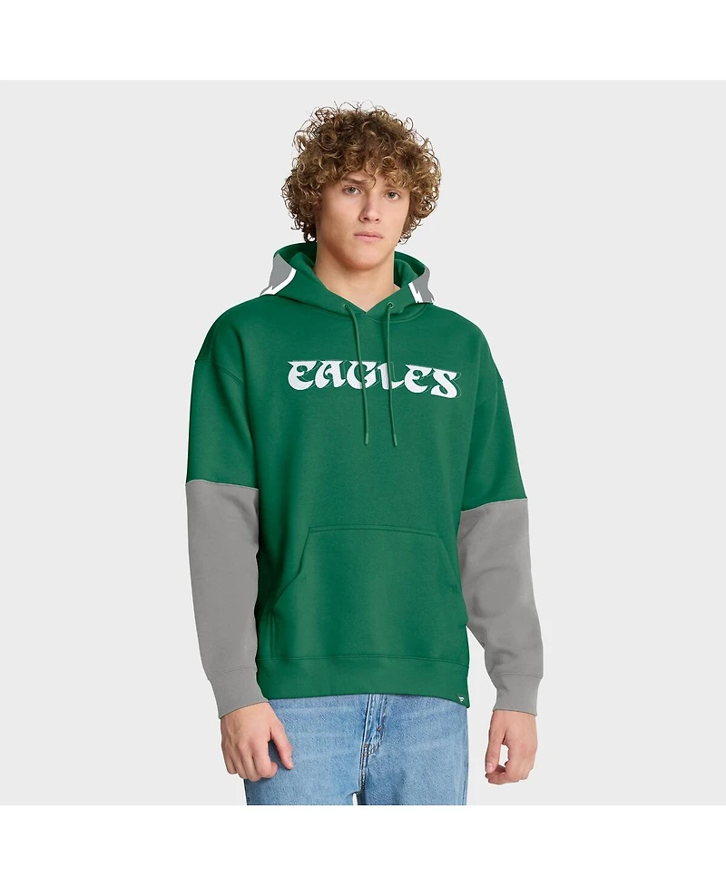 Fanatics Men's Kelly Green Philadelphia Eagles Helmet Retro Pullover Hoodie