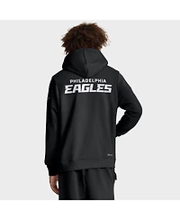 Nike Men's Black Philadelphia Eagles Sideline Standard Issue Initial Home Dri-fit Hoodie