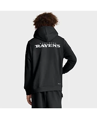 Nike Men's Black Baltimore Ravens Sideline Standard Issue Initial Home Dri-fit Hoodie