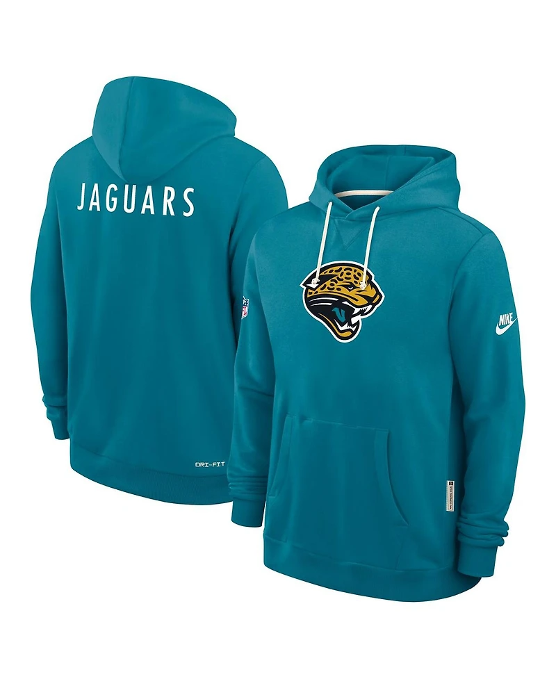 Nike Men's Teal Jacksonville Jaguars Sideline Standard Issue Alt 2 Dri-fit Hoodie