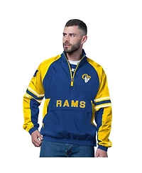 Starter Men's Royal Los Angeles Rams Prospect Half-Zip Pullover Sweatshirt