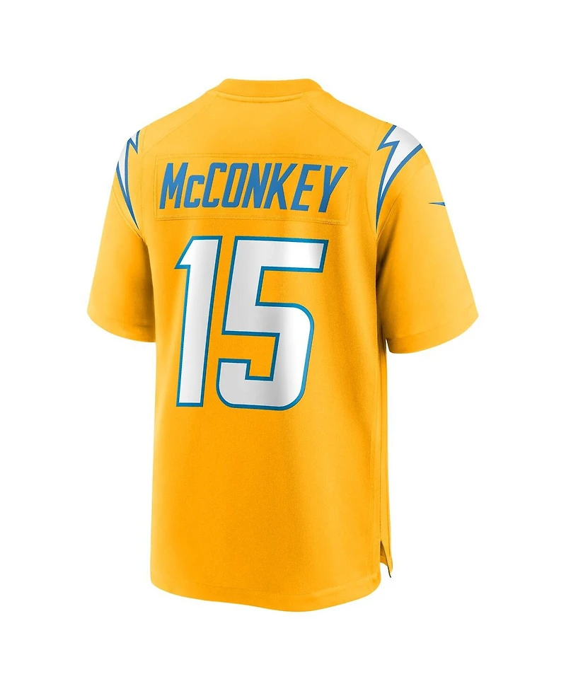 Nike Men's Ladd McConkey Gold Los Angeles Chargers Alternate Charger Power Game Player Jersey