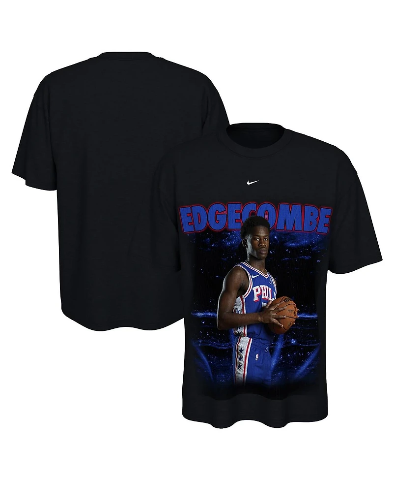 Nike Men's and Women's Vj Edgecombe Black Philadelphia 76ers New Faces x Places T-Shirt