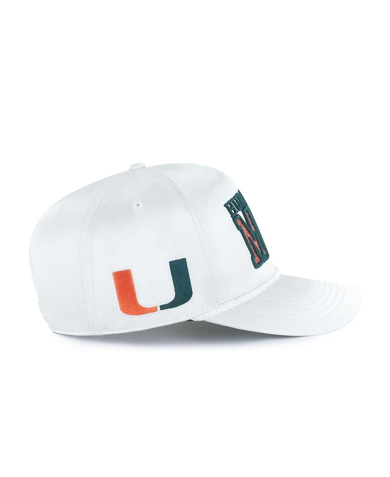 '47 Women's Brand White Miami Hurricanes Outspoken Hitch Adjustable Hat