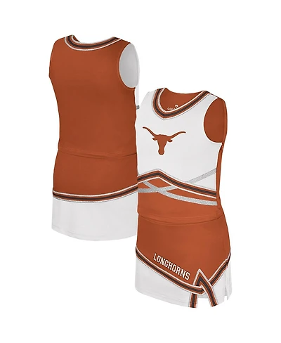 Colosseum Big Girls 2-Piece Texas Orange Longhorns Lollipop Park Cheer Set