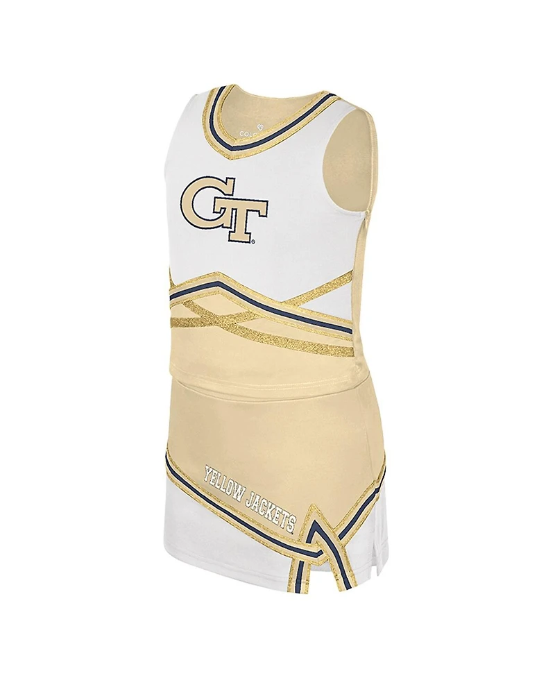 Colosseum Big Girls 2-Piece Gold Georgia Tech Yellow Jackets Lollipop Park Cheer Set