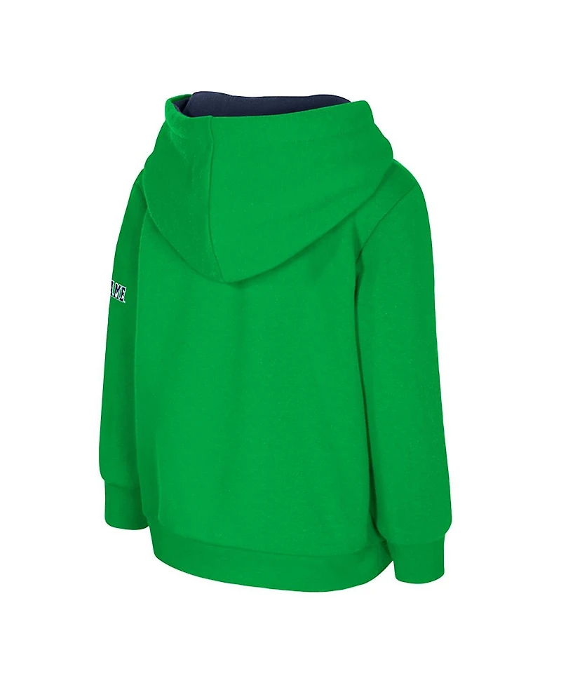 Colosseum Toddler Kelly Green Notre Dame Fighting Irish Big Logo Volume Fleece Pullover Hoodie