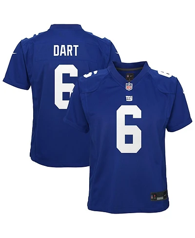 Nike Big Boys and Girls Jaxson Dart Royal New York Giants Team Game Jersey