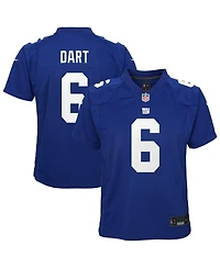 Nike Big Boys and Girls Jaxson Dart Royal New York Giants Team Game Jersey