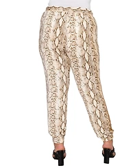COIN804 Plus Python Side Contrast Jogger Pants