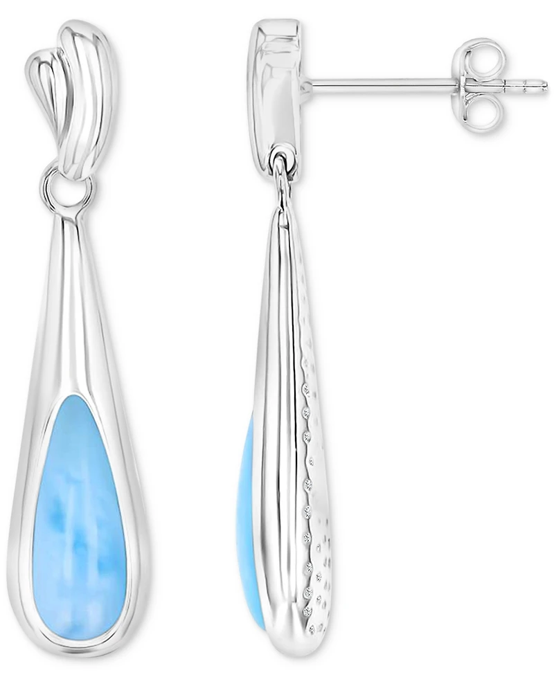 Macy's Oval Shape Opal (1.45 ct. t.w.) Earrings in Sterling Silver