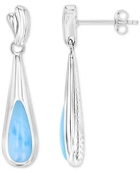 Macy's Oval Shape Opal (1.45 ct. t.w.) Earrings in Sterling Silver