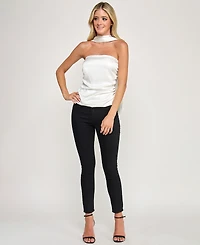Seni & Cade Juniors' Scarf Silk Straight Top