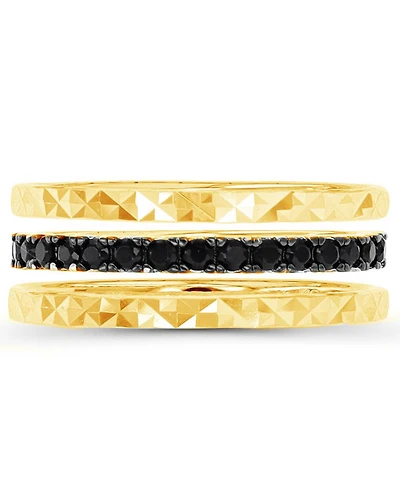 Macy's Cubic Zirconia Trio Stack Ring (1.184 ct. t.w.) 14K Yellow Gold Over Sterling Silver