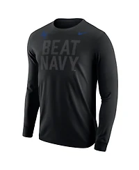 Nike Men's Black Air Force Falcons Apls Fighting Falcon Collection Rivalry Long Sleeve T-Shirt