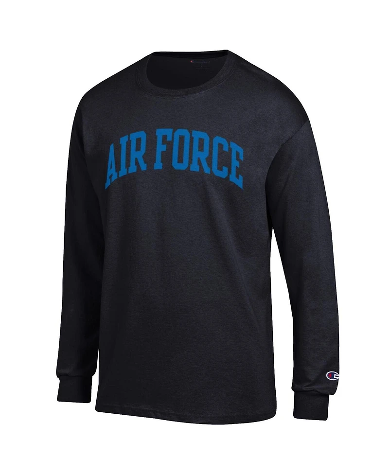 Champion Men's Black Air Force Falcons Basic Arch Long Sleeve T-Shirt