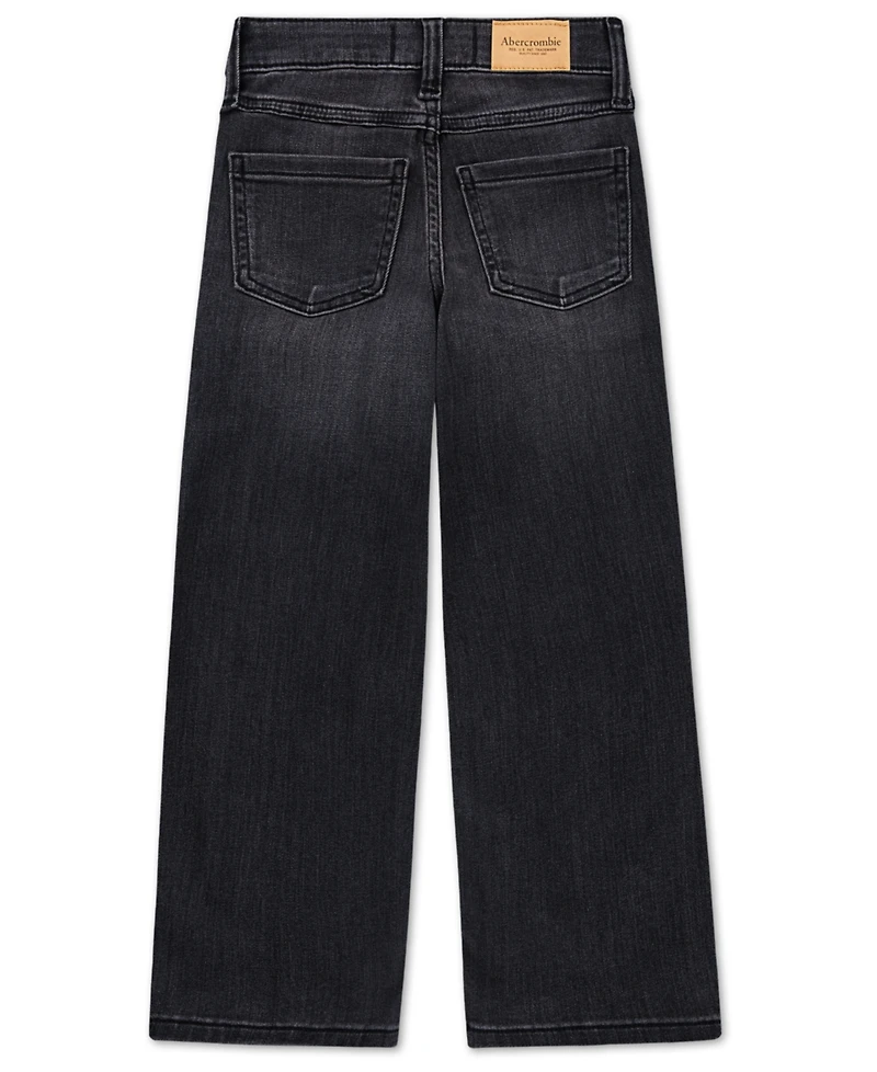 abercrombie kids Girls High-Rise Embellished Wide Leg Jeans