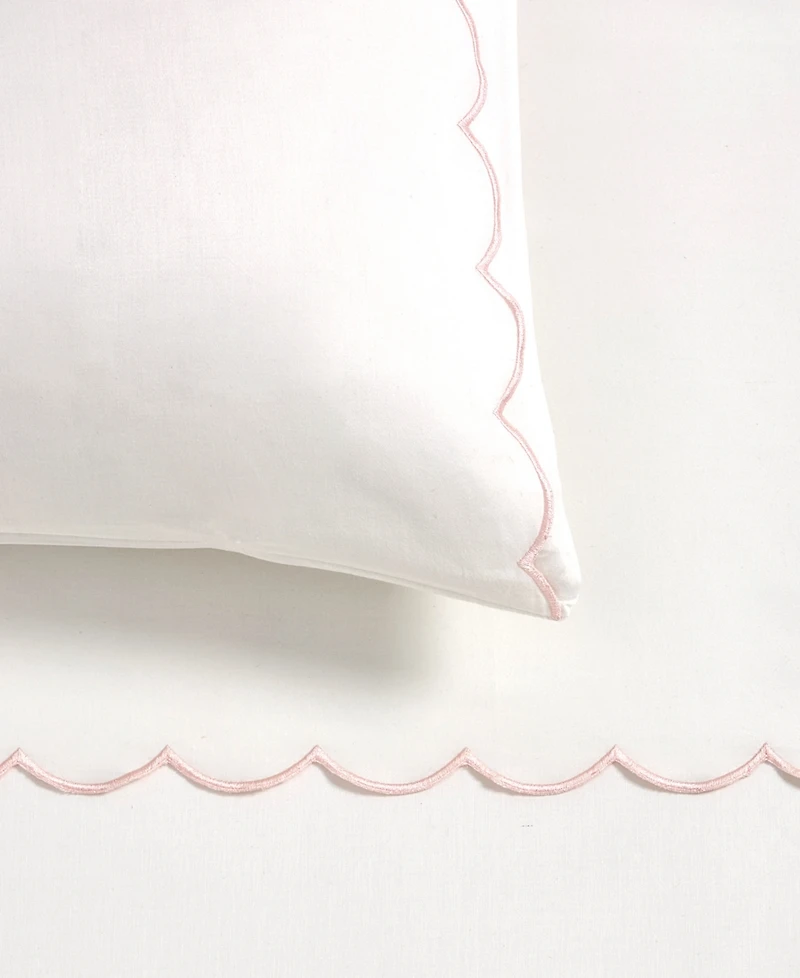 Peri Home Scallop 300-Thread Count Cotton 3-Pc. Sheet Set, Twin