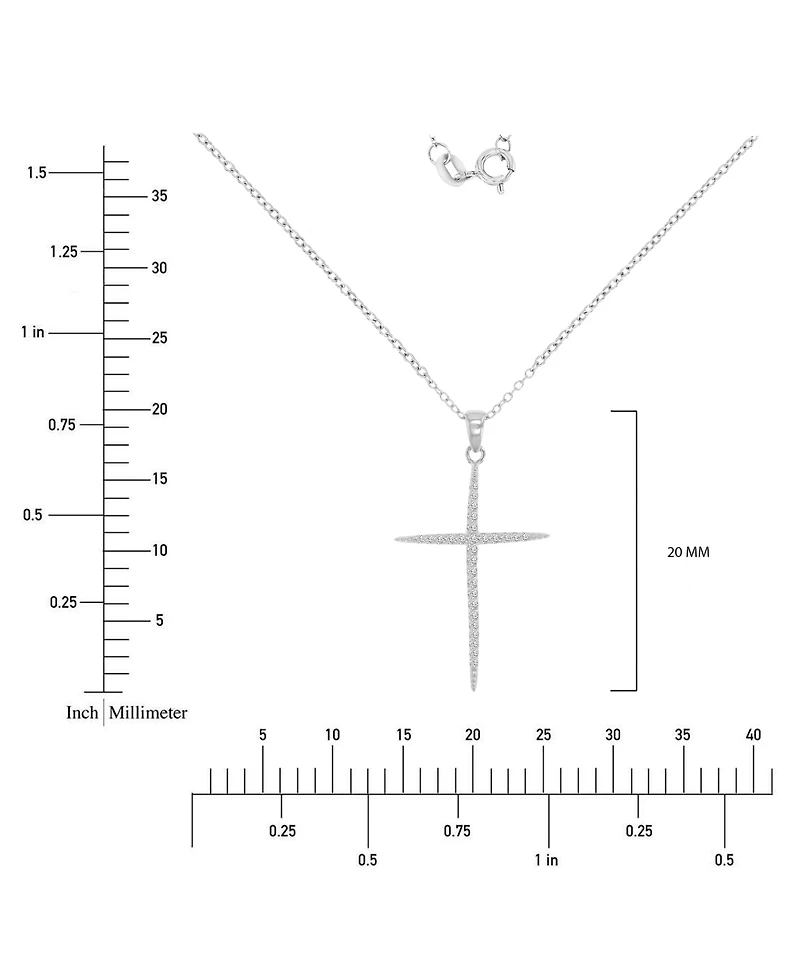 Macy's Cubic Zirconia Necklace (0.303 ct.t.w.) in Sterling Silver
