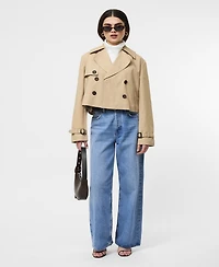 French Connection Women's Cropped Trench Coat