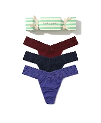 Hanky Panky Original Rise 3 Pack Thong Underwear