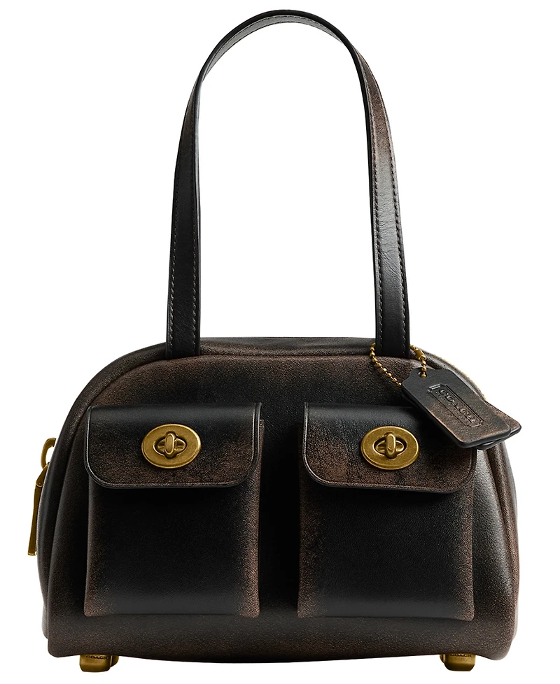 Coach Women's Twin Turn Lock Pocket Mini Shoulder Bag