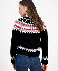 Style & Co Petite Fair Isle Cardigan, Macy's Exclusive