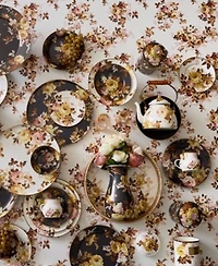 Mackenzie Childs Wild Rose Brown Collection