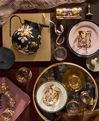 MacKenzie-Childs Wild Rose Brown Mug