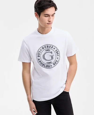 Guess Men's Embroidered Big G Logo T-Shirt