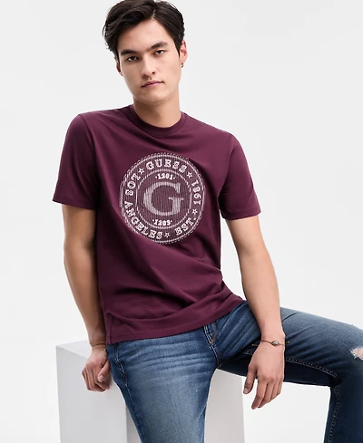 Guess Men's Embroidered Big G Logo T-Shirt