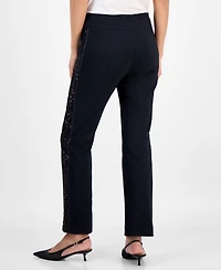 Jm Collection Petite Sequin-Trim Cambridge Pants, Macy's Exclusive